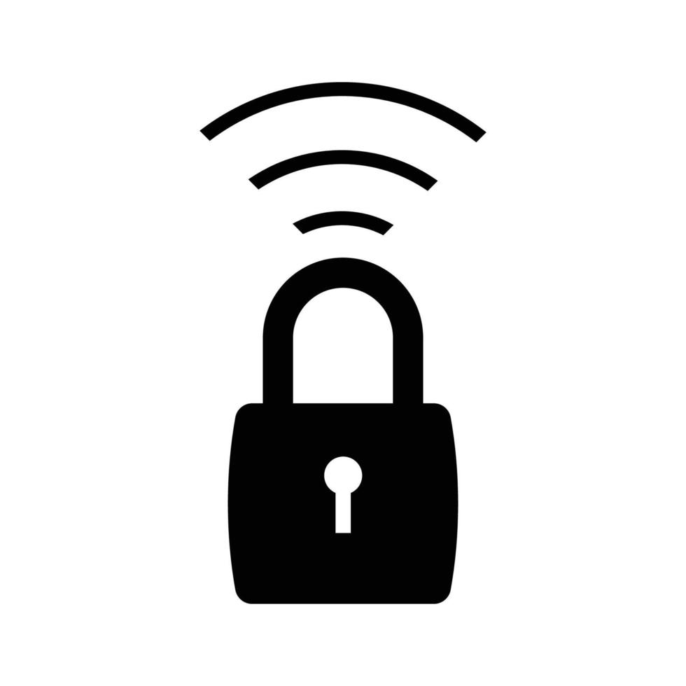 locked wifi signal icon vector