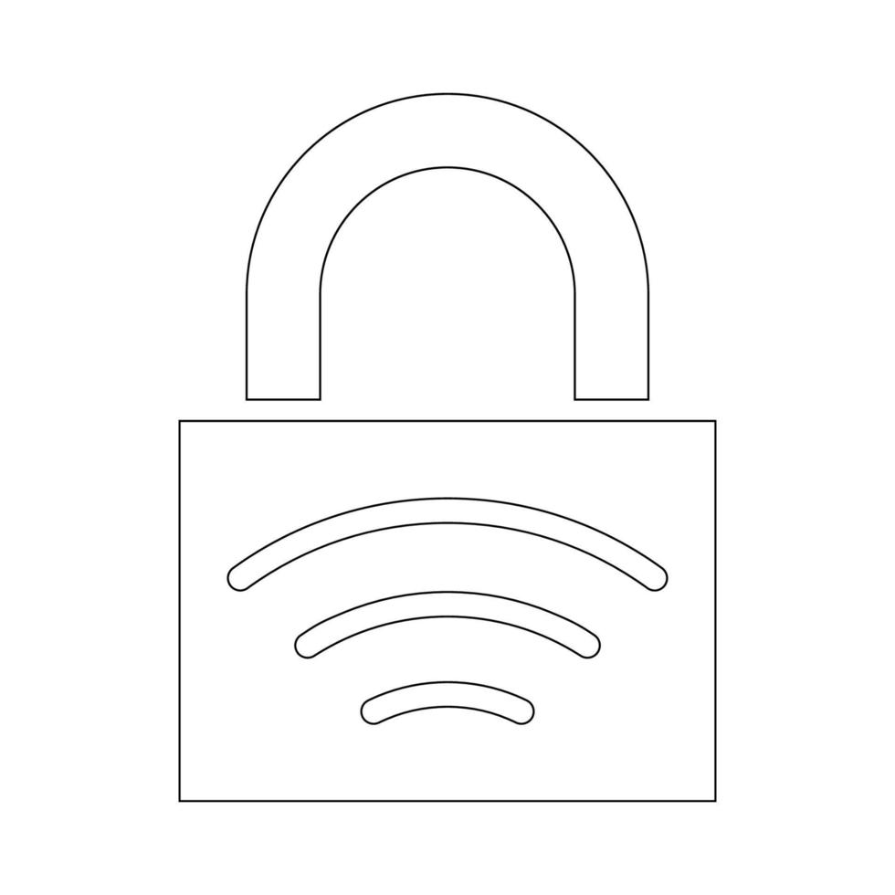 locked wifi signal icon vector