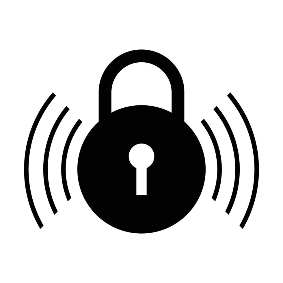 locked wifi signal icon vector