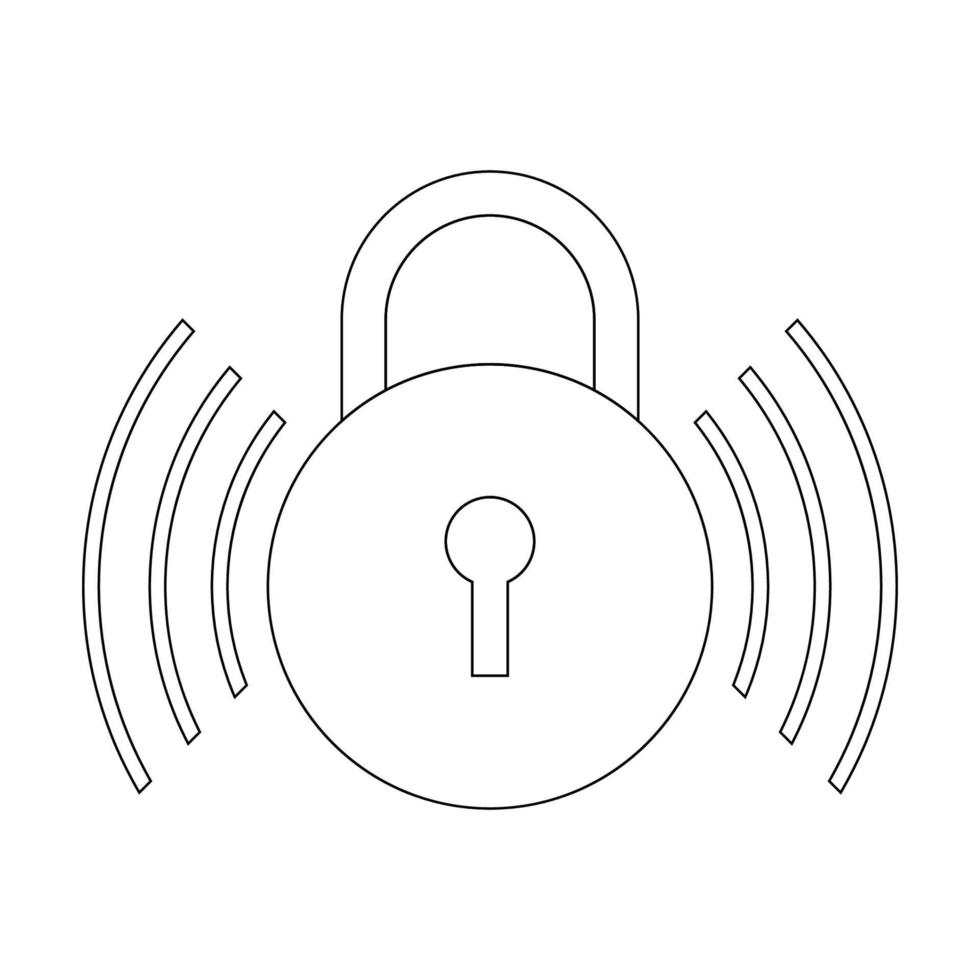 locked wifi signal icon vector