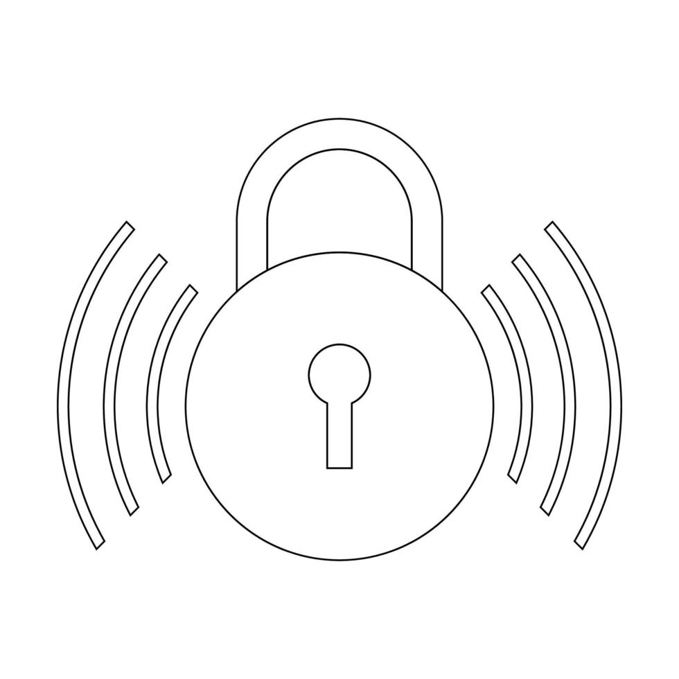 locked wifi signal icon vector