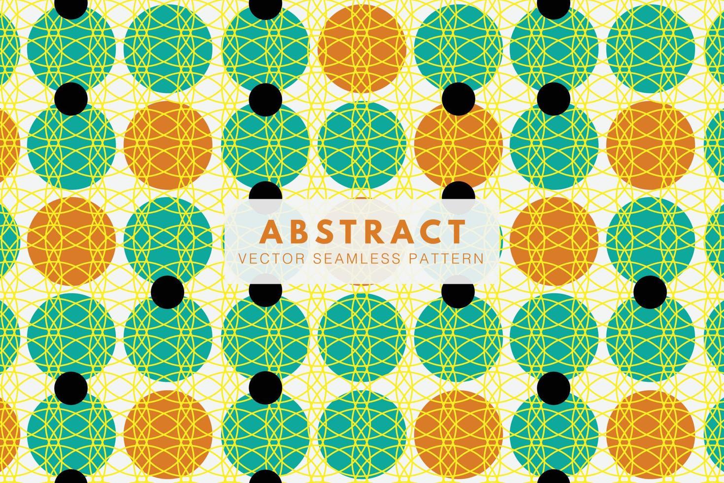 Circle shapes with overlapping circles grid seamless colorful pattern vector