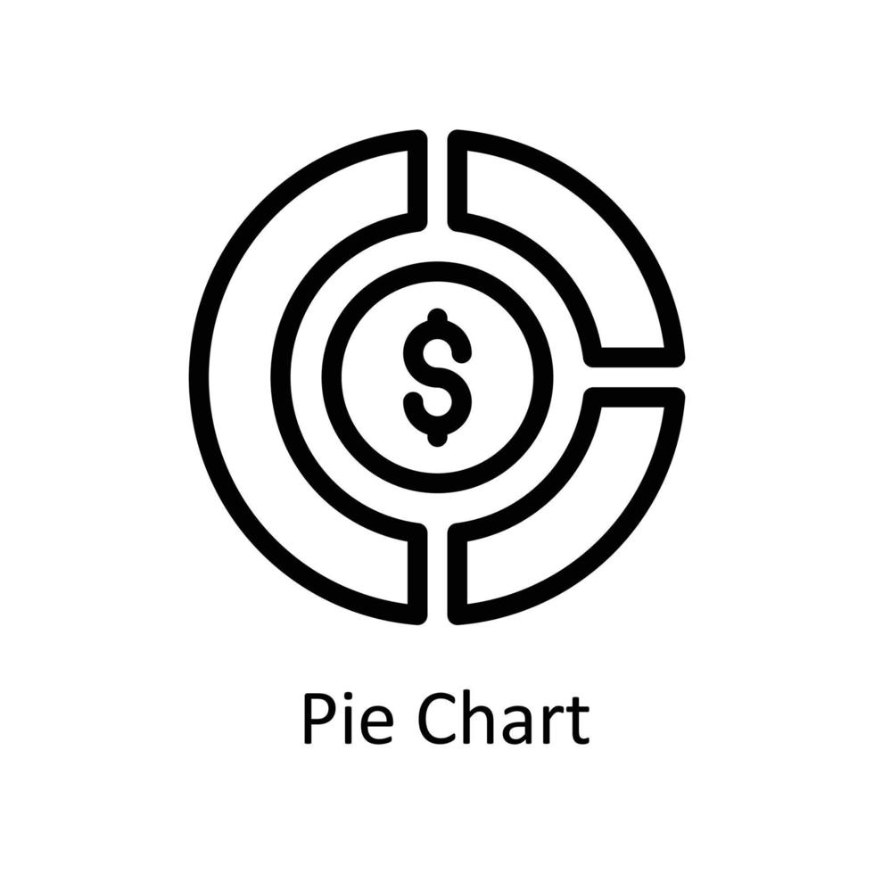 Pie Chart Vector  outline Icons. Simple stock illustration stock