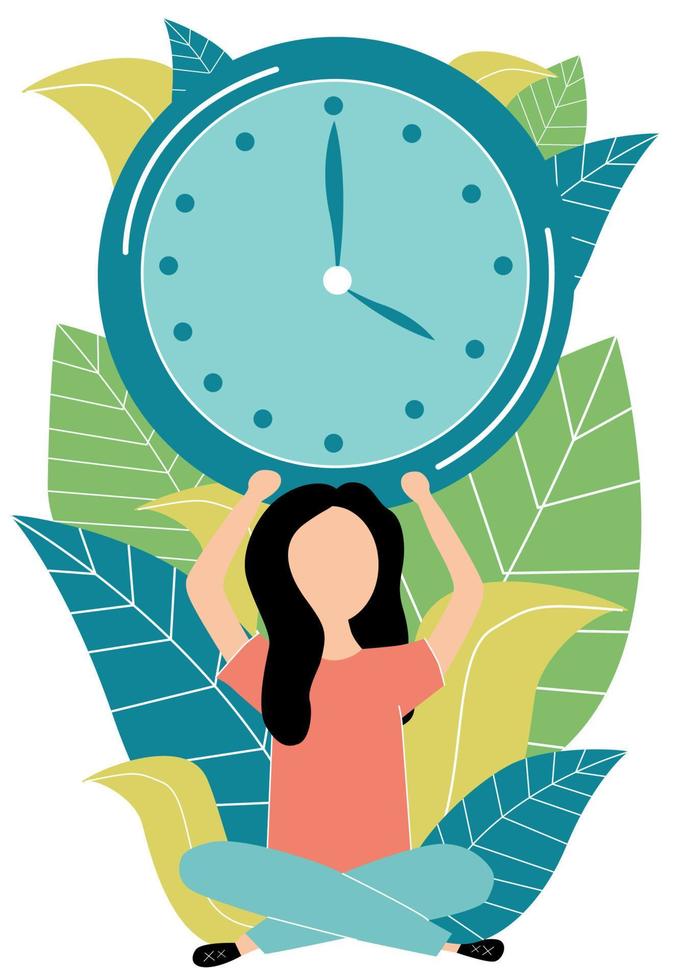 Vector illustration, alarm clock rings on white background, concept of work time management, quick reaction awakening.