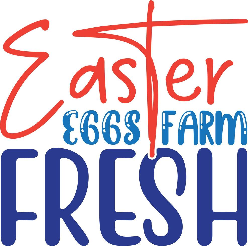 Easter eggs farm fresh vector
