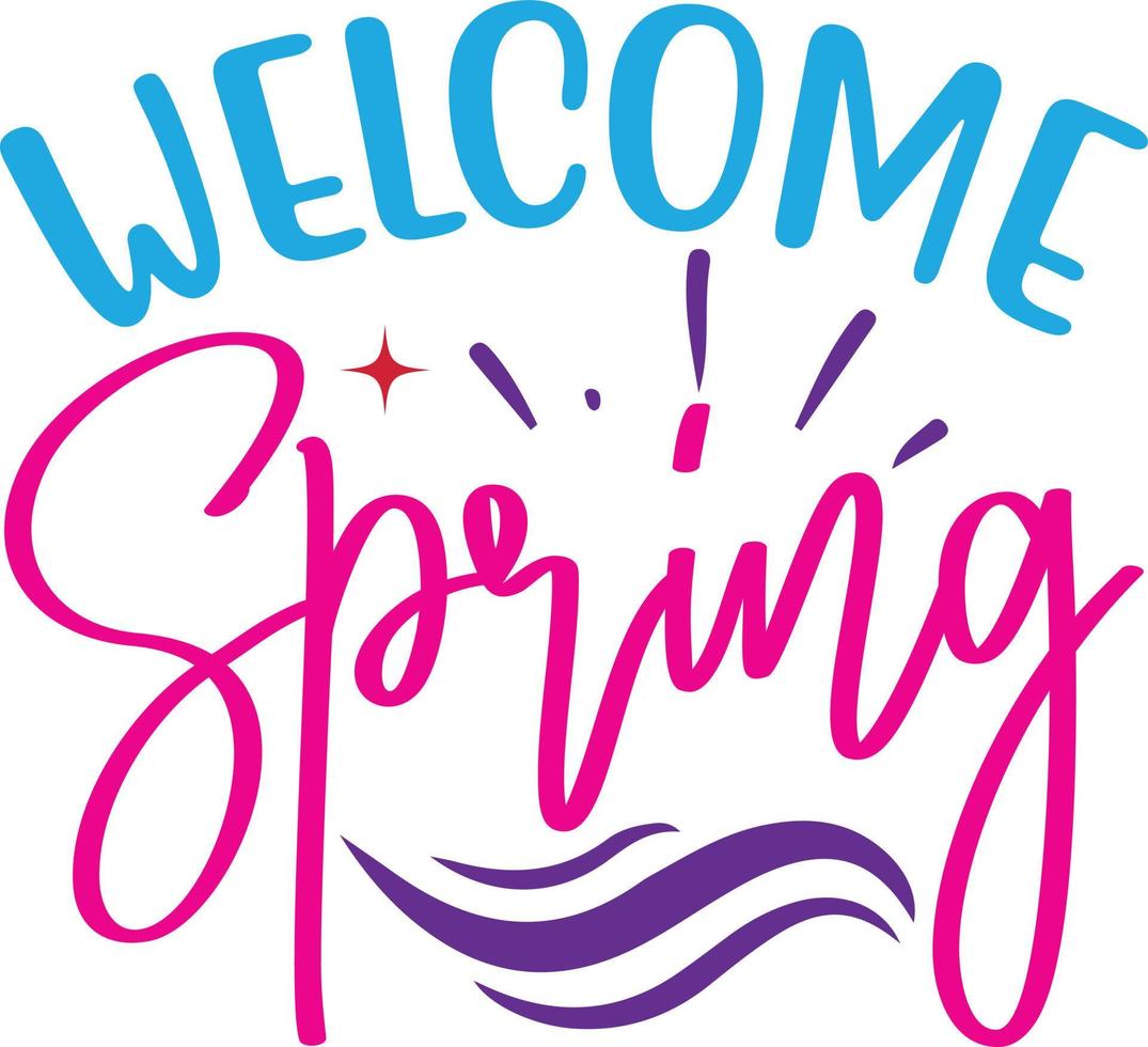 welcome spring t shirt design vector