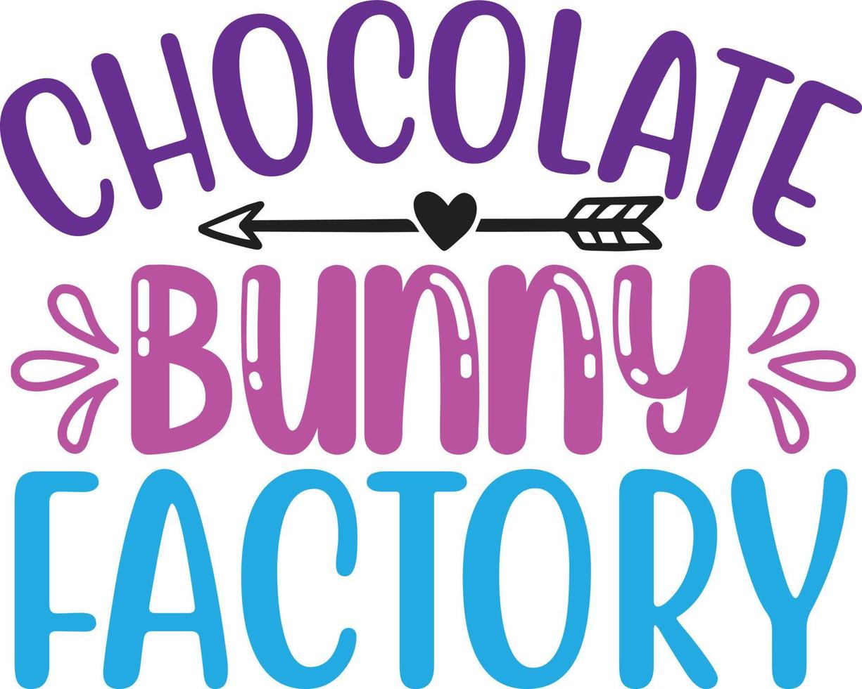 chocolate bunny factory vector