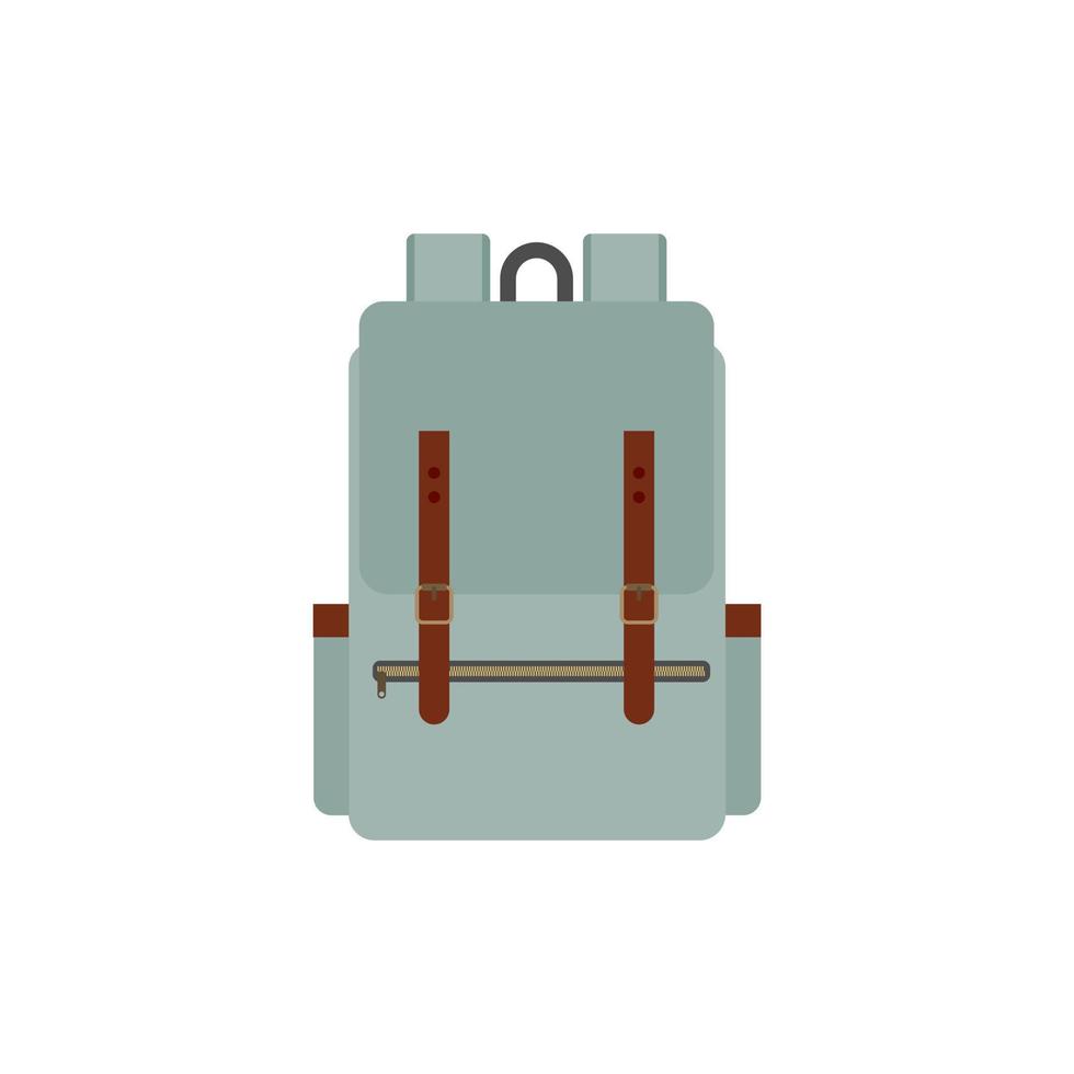 backpack flat design vector illustration isolated on white background