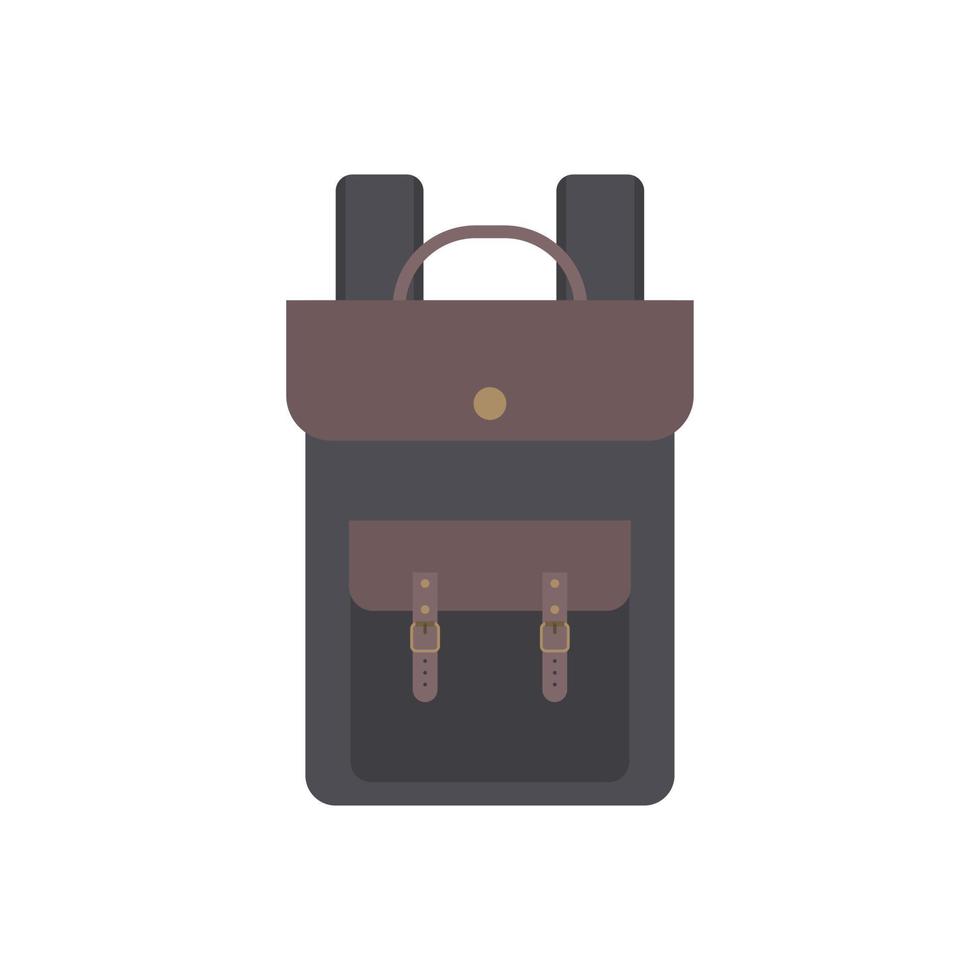 backpack flat design vector illustration isolated on white background