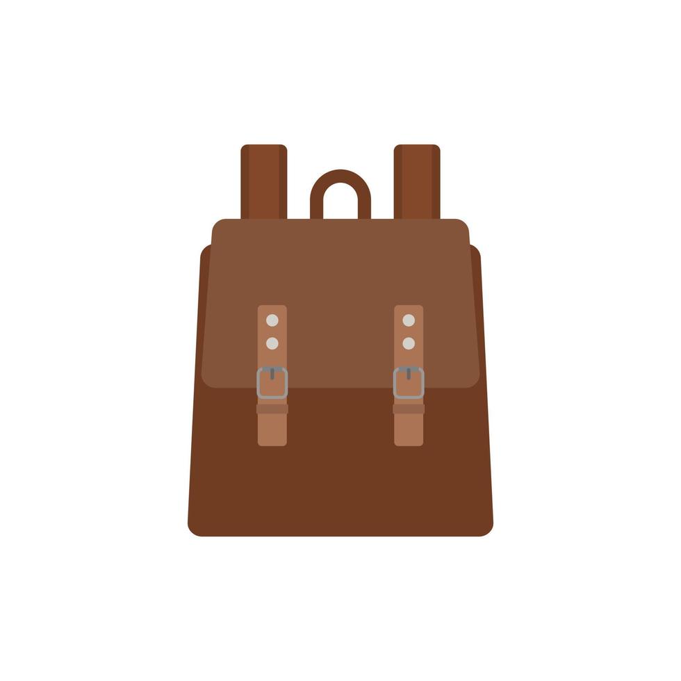 backpack flat design vector illustration isolated on white background