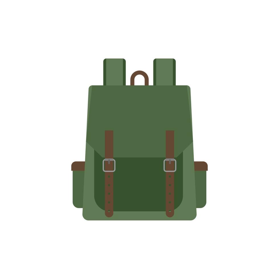 backpack flat design vector illustration isolated on white background