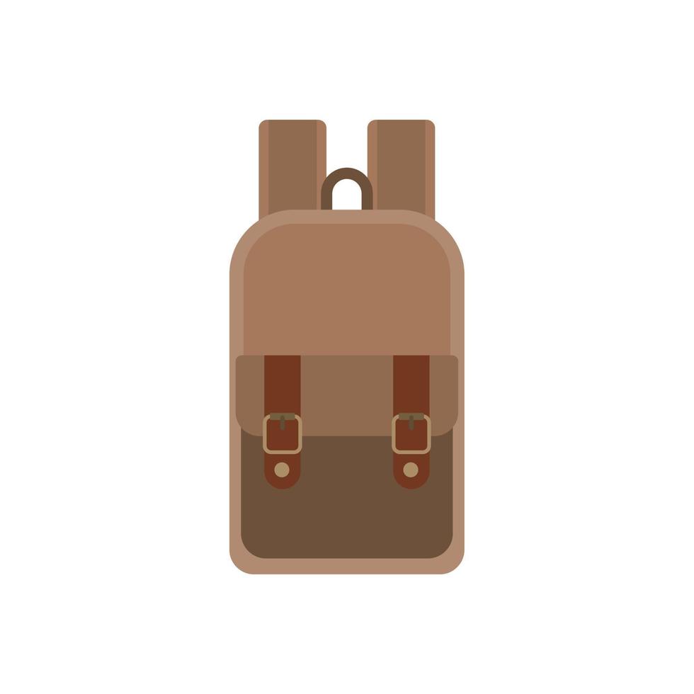 backpack flat design vector illustration isolated on white background