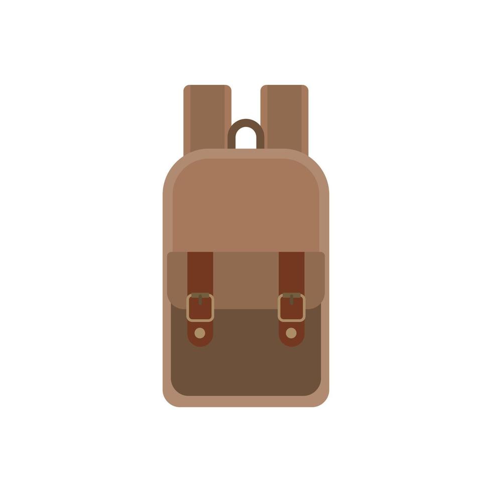 mochila plano diseño vector ilustración aislado en blanco antecedentes