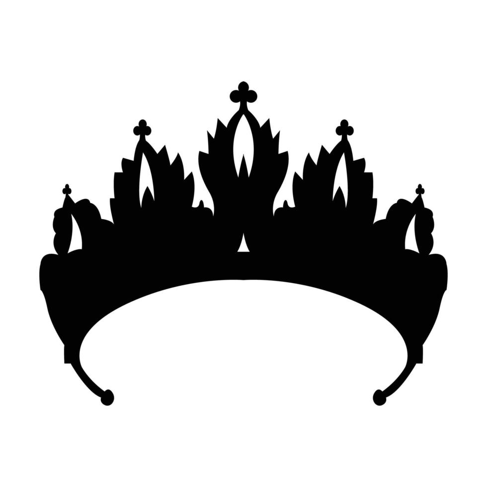 novia corona icono vector