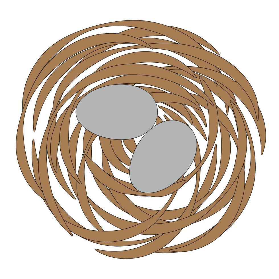 bird's nest icon vector