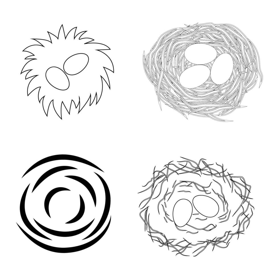 bird's nest icon vector