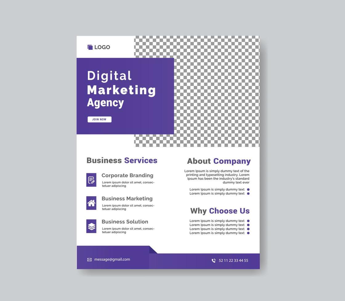 Digital marketing agency flyer template,flyer design,marketing flyer,professional flyer vector