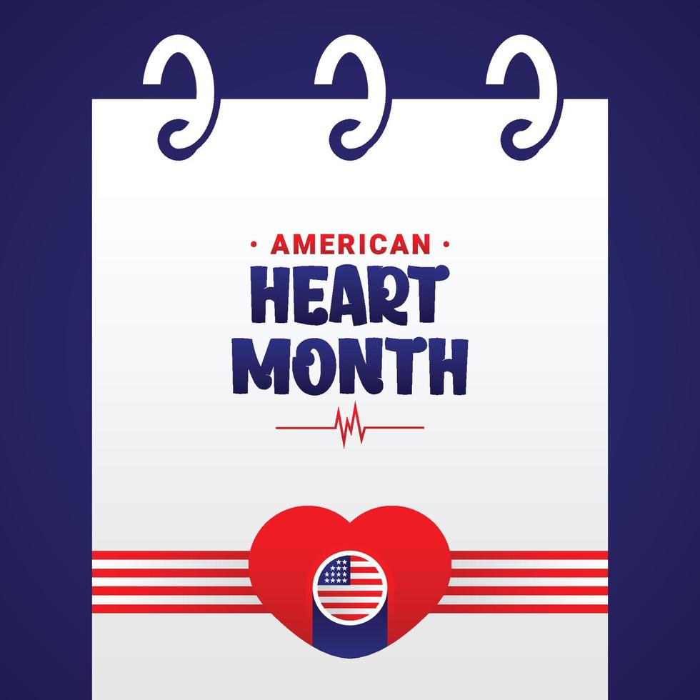 American Heart Month February Event Background vector