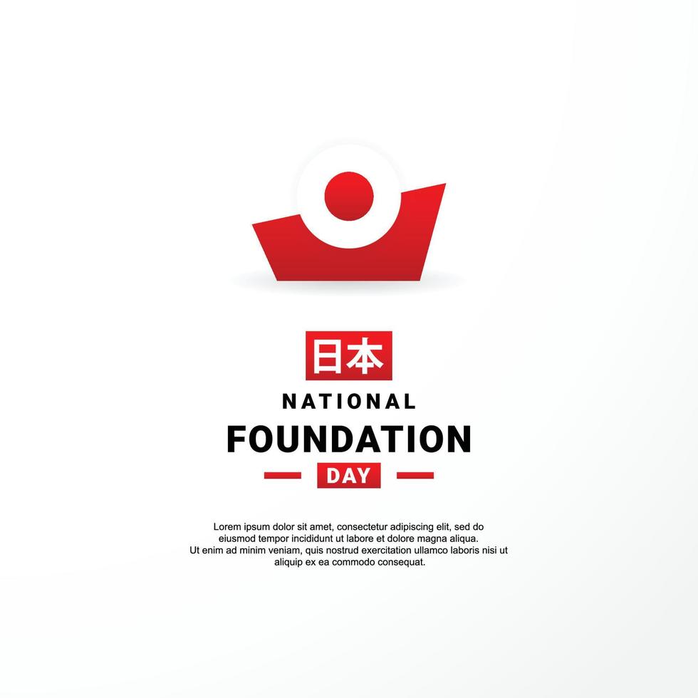 Japan National Foundation Day Background vector