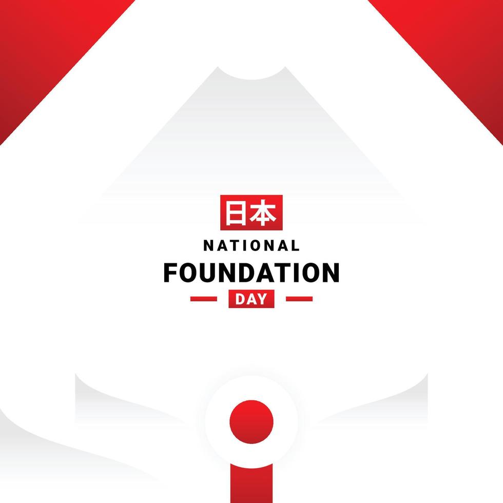 Japan National Foundation Day Background vector