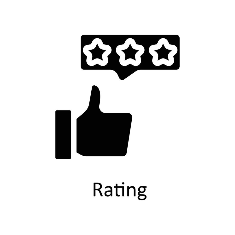 Rating Vector  Solid Icons. Simple stock illustration stock