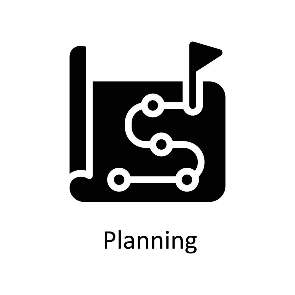 Planning Vector  Solid Icons. Simple stock illustration stock