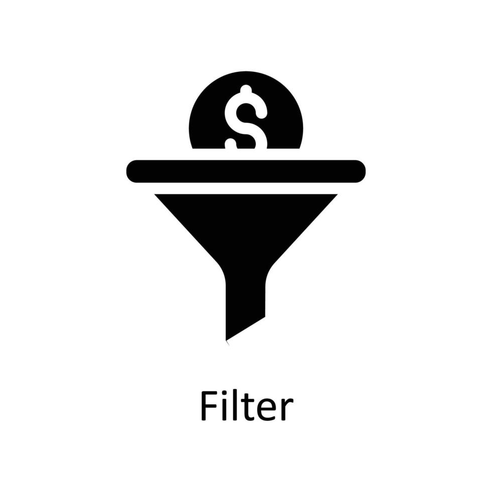 filtrar vector sólido iconos sencillo valores ilustración valores