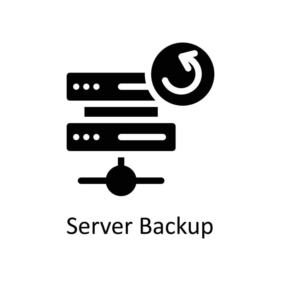 Server Backup  Vector  Solid Icons. Simple stock illustration stock