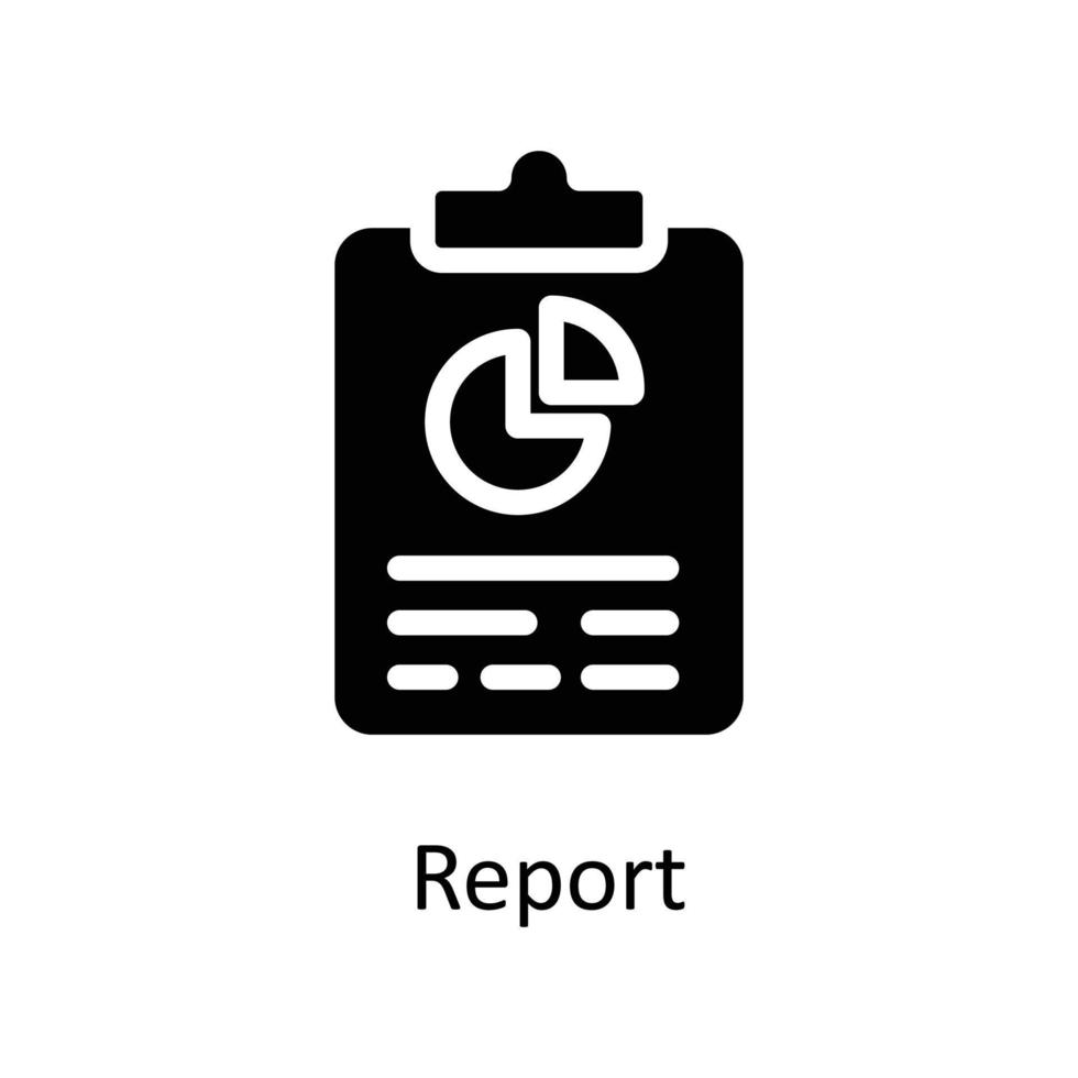 Report Vector  Solid Icons. Simple stock illustration stock