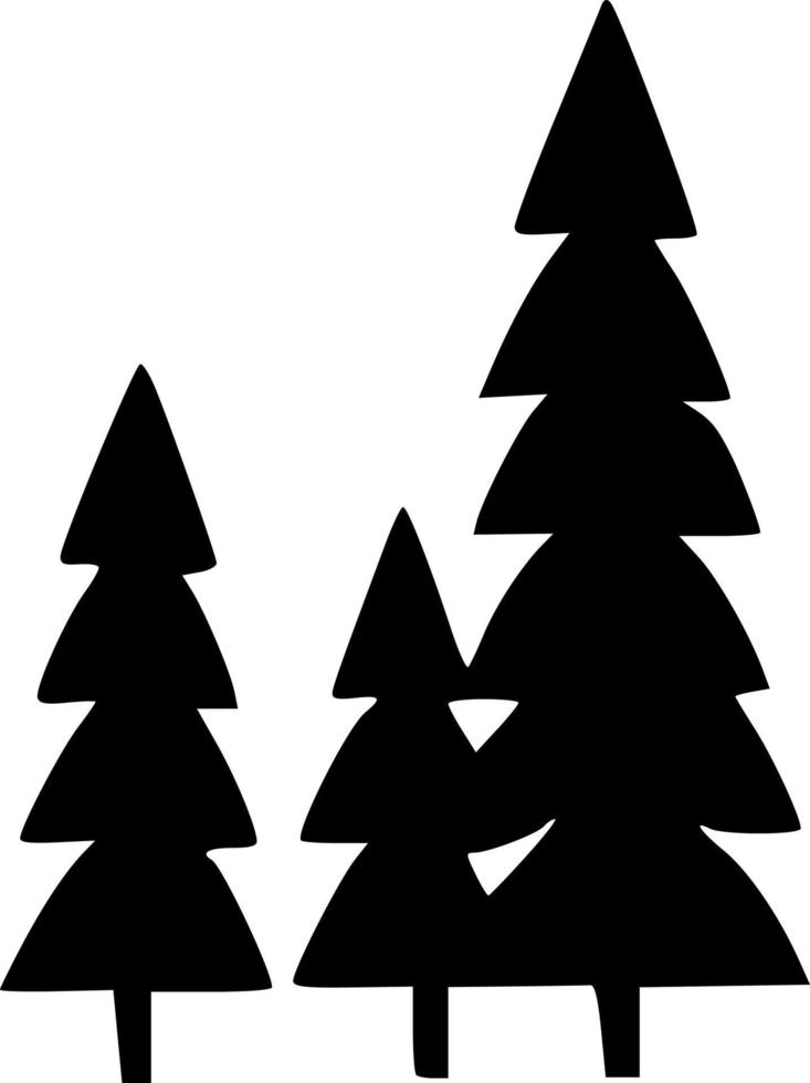 black tree icon vector