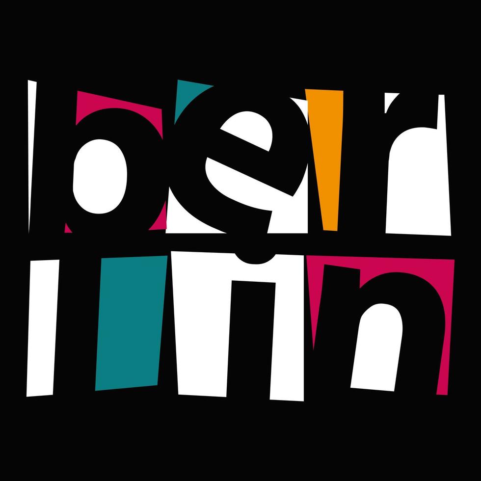 berlin text template,logo vector design