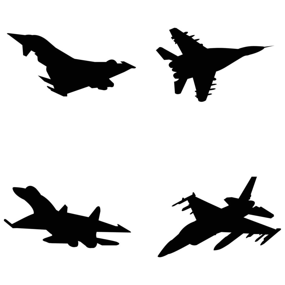 fighter plane icon vector