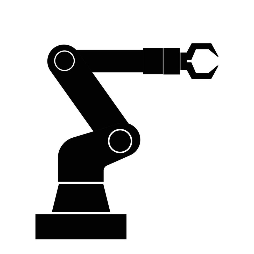 Industrial robot icon vector