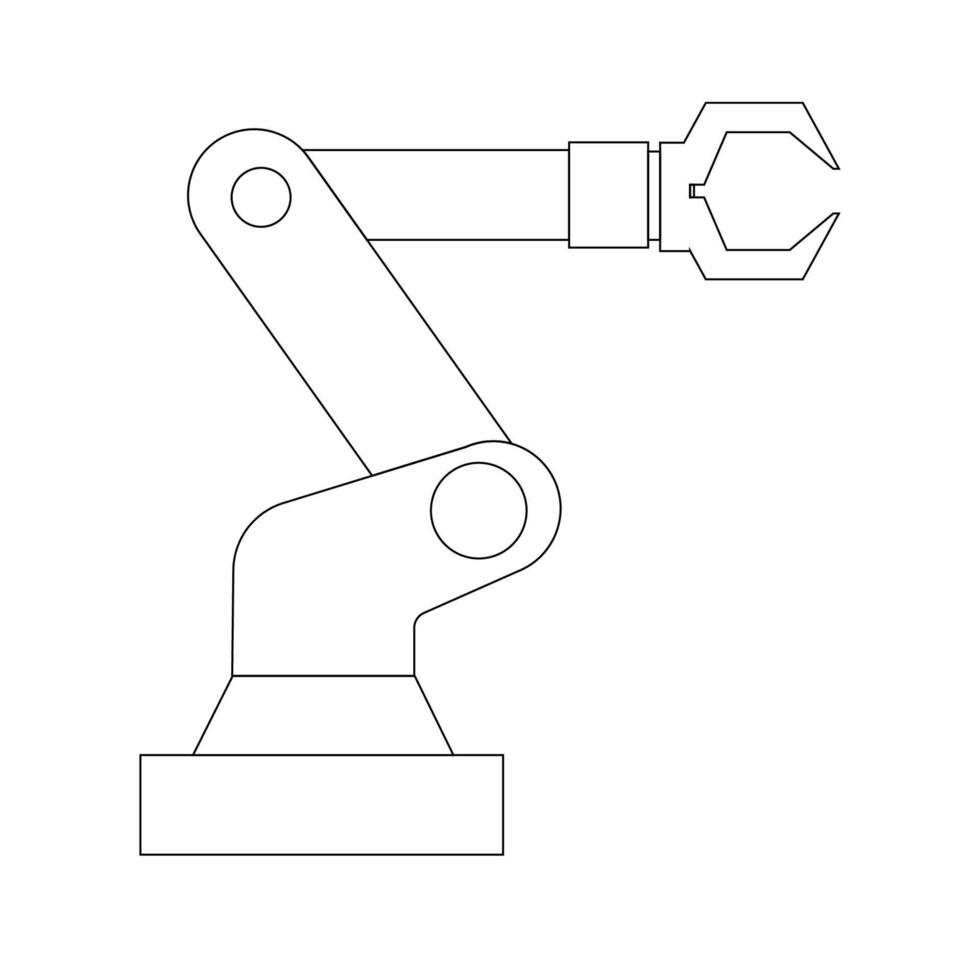 Industrial robot icon vector