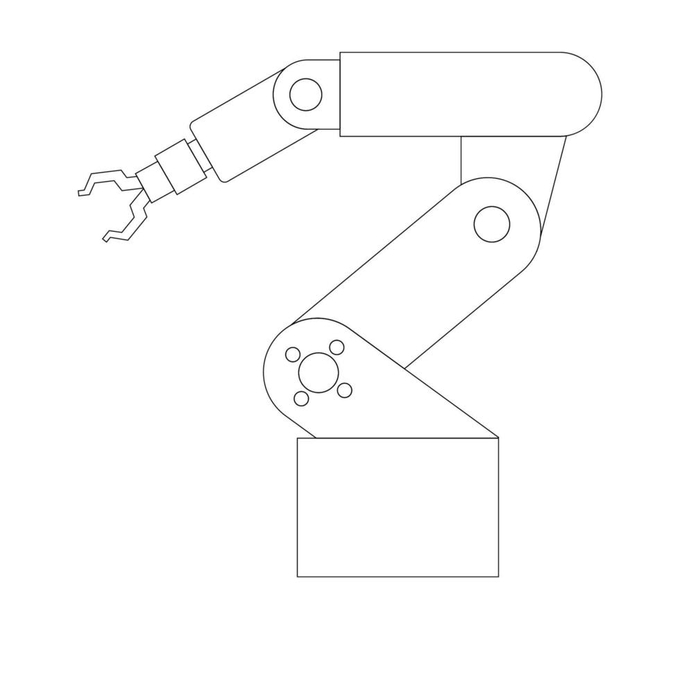 industrial robot icono vector