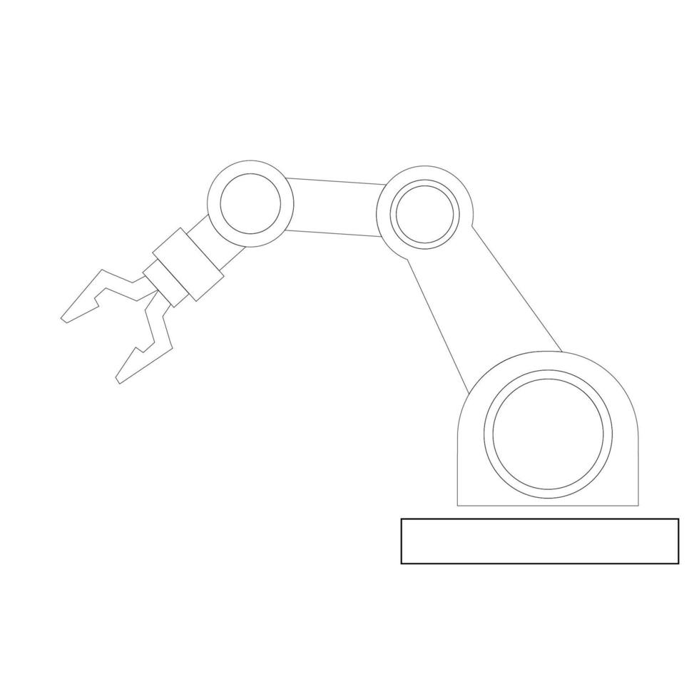 industrial robot icono vector