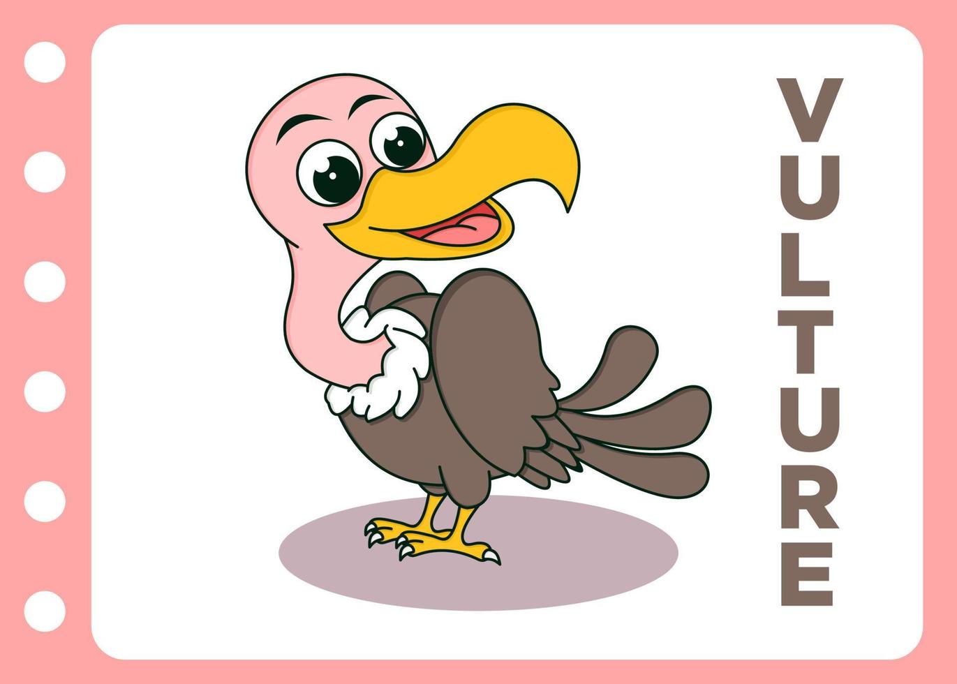 cute vulture  smile free vector cartoon