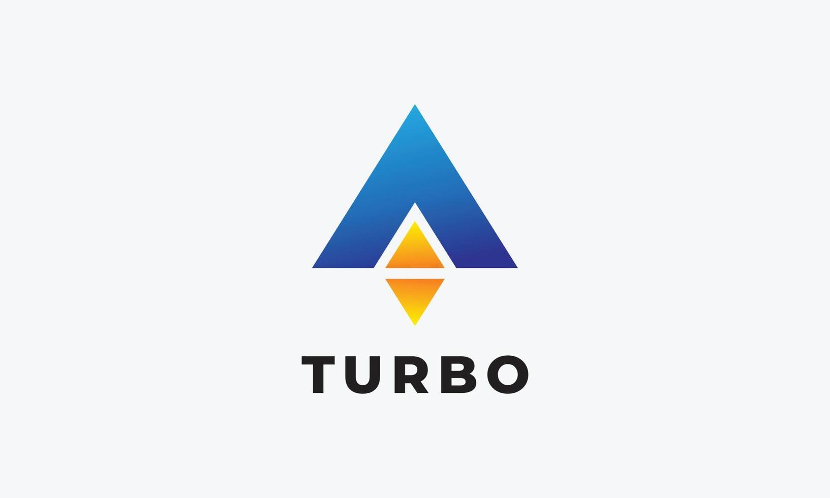 Logo vector blue color arrow sharp concept minimalism art symbol triangle style