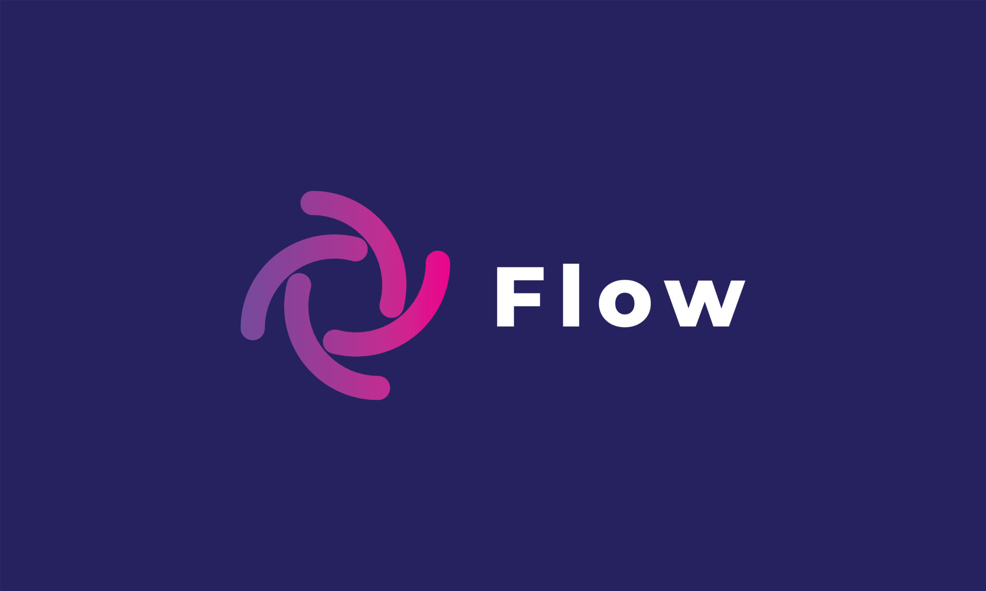 Logo vector minimalist design flow concept purple color art line style ...