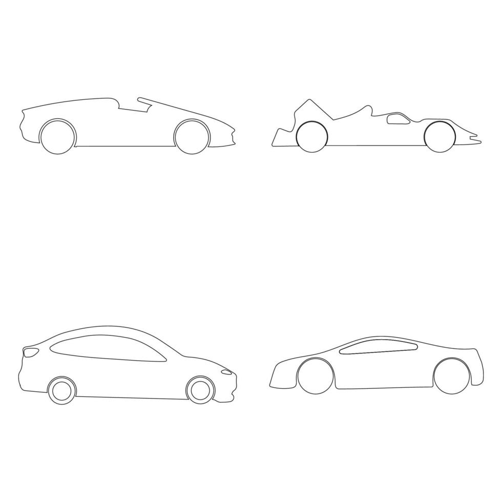 carreras coche icono vector