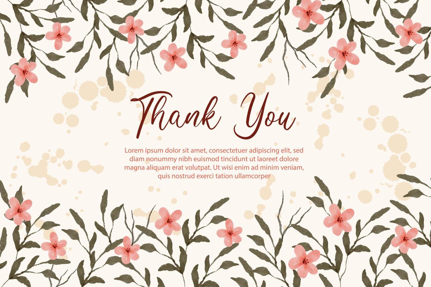 beautiful and elegant floral watercolor background vector