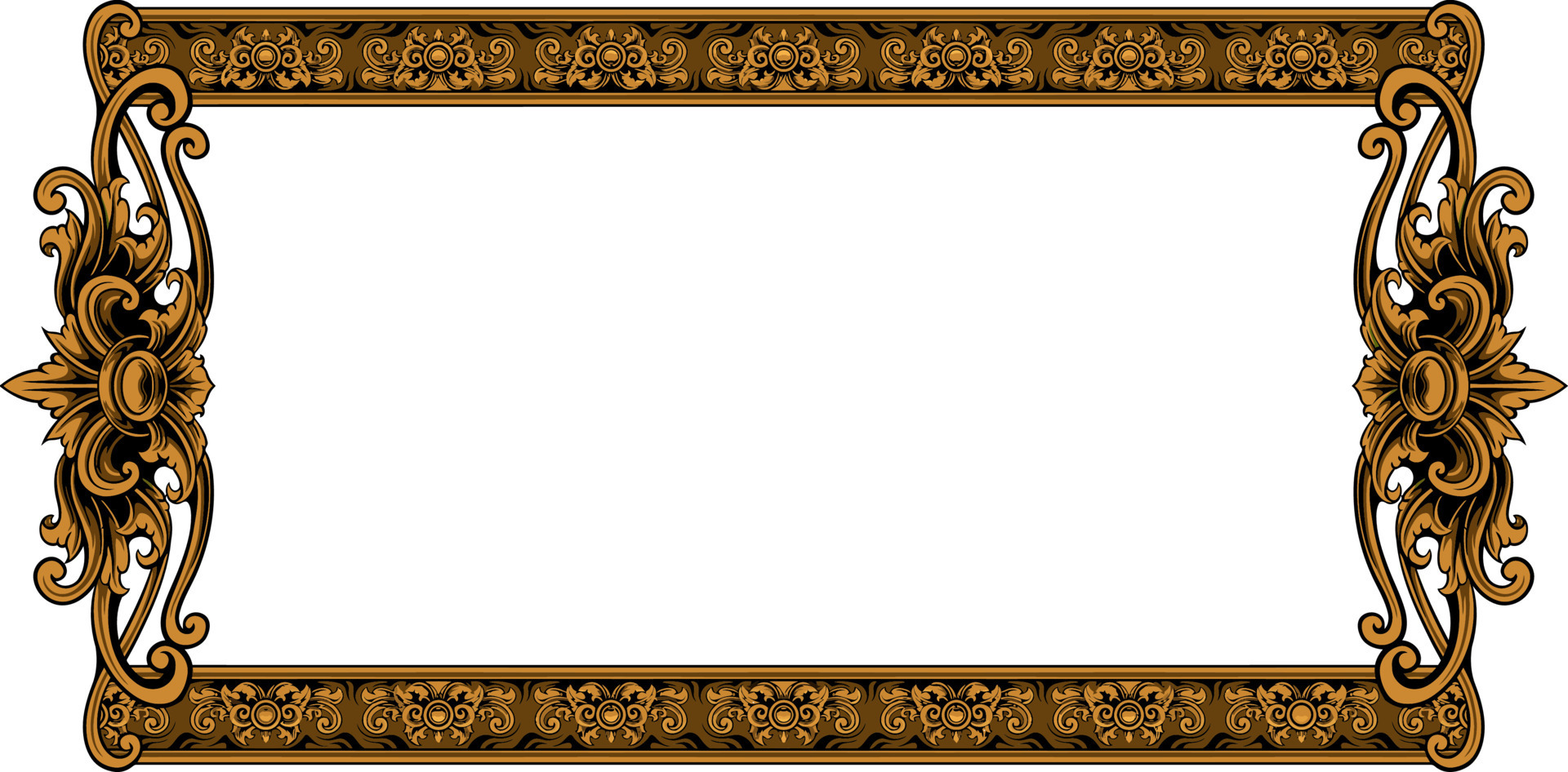 classic style frame vector design with fancy carved ornament 21958914