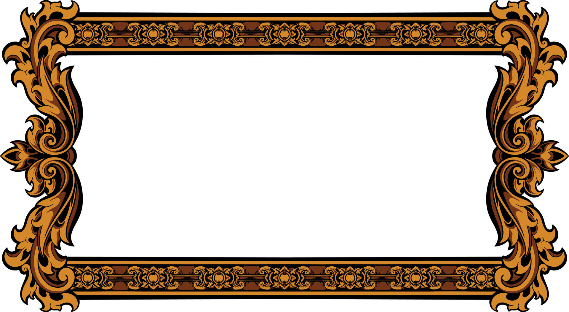 classic style frame vector design with fancy carved ornament 21958921
