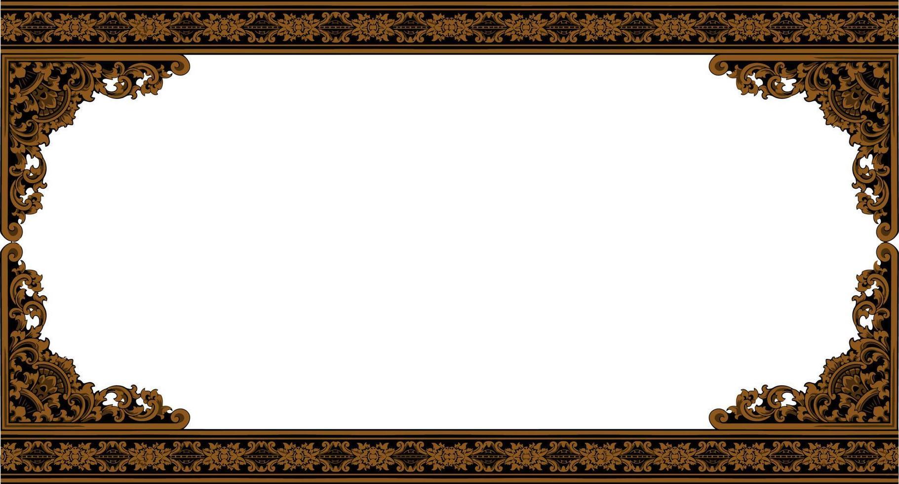 classic style frame vector design with fancy carved ornament