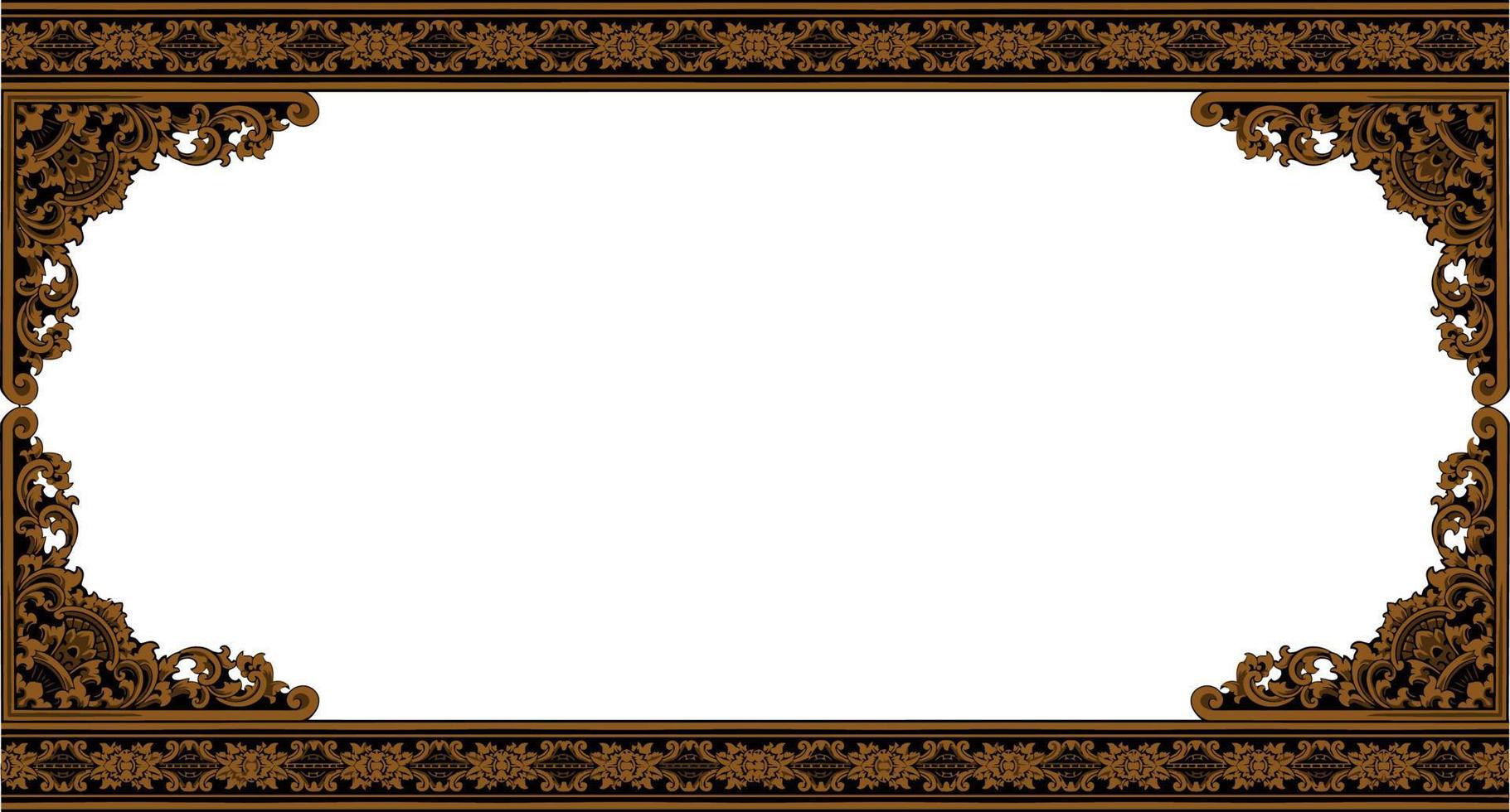 classic style frame vector design with fancy carved ornament