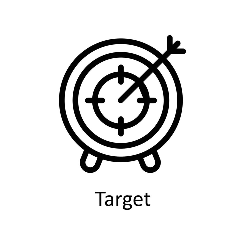 Target Vector  outline Icons. Simple stock illustration stock