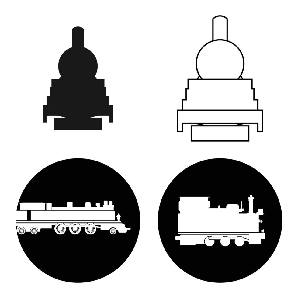 steam locomotive icon vector