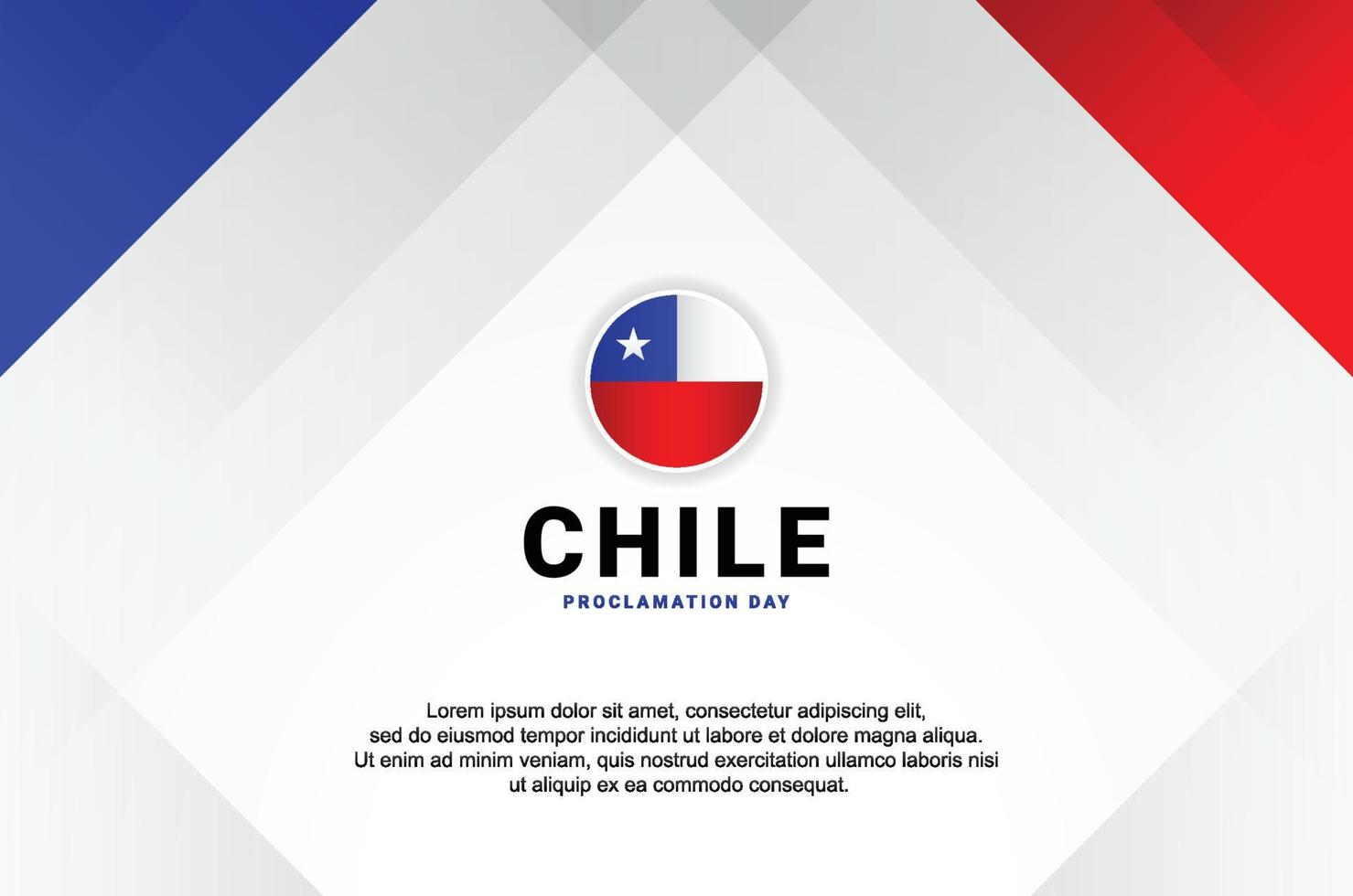 Chile Proclamation Day Design vector
