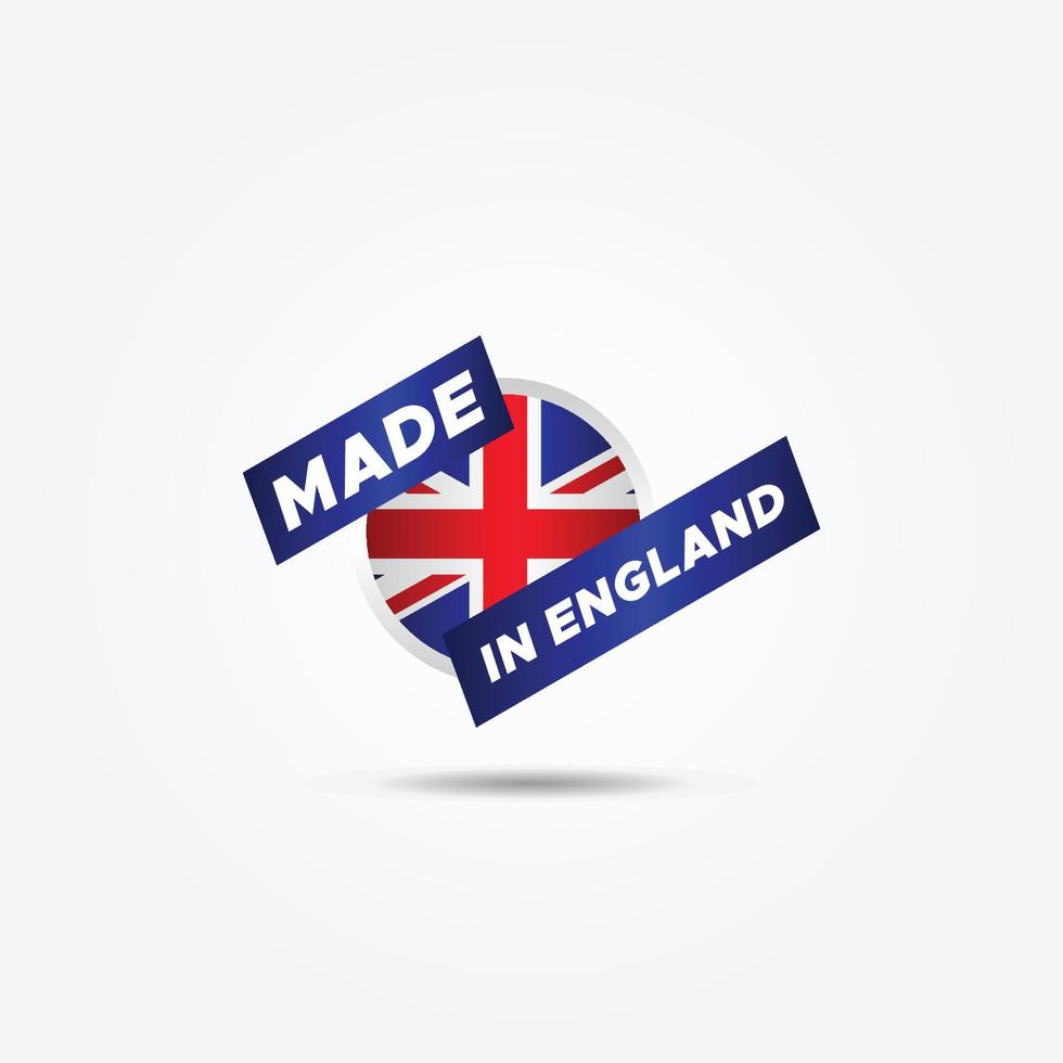 Made In England Elegant Label Product Design vector