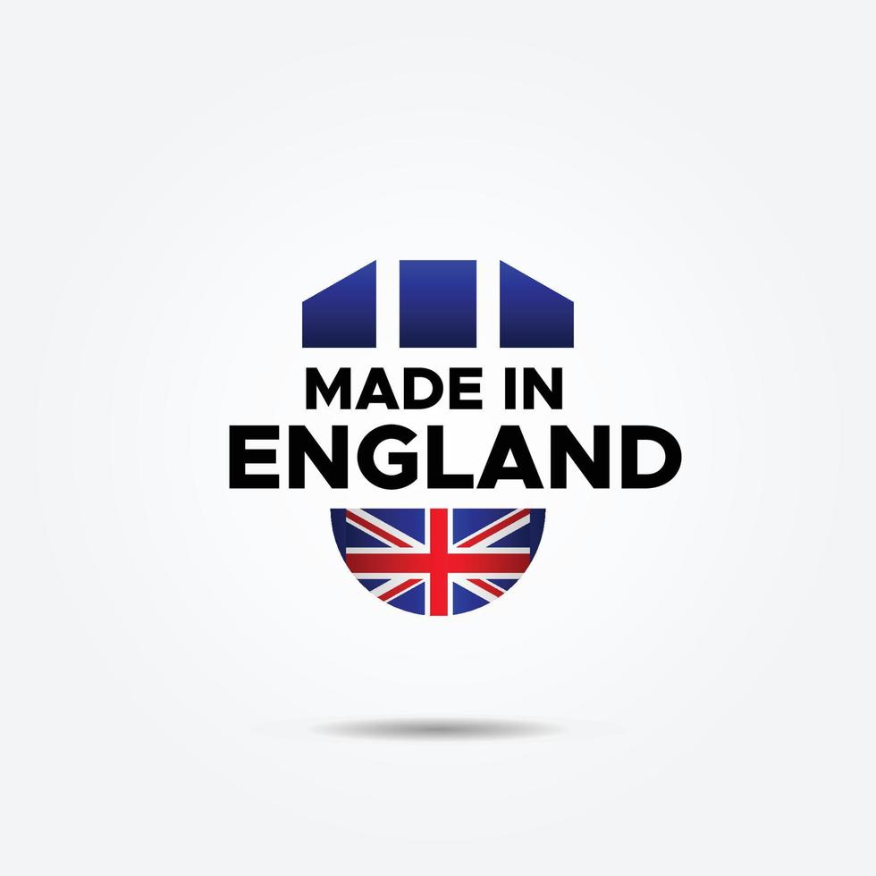 Made In England Elegant Label Product Design vector